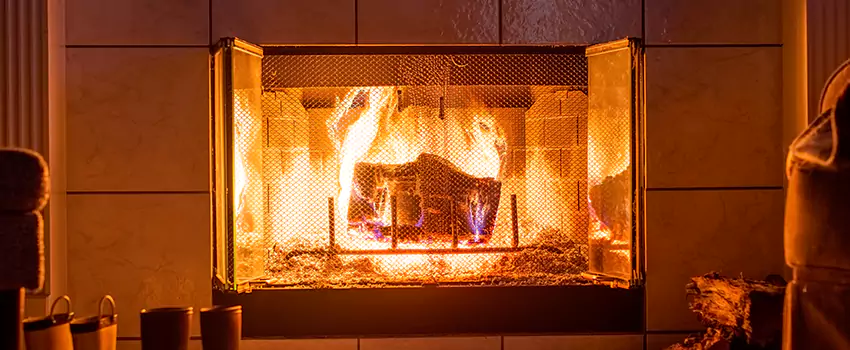 Mendota Hearth Landscape Fireplace Installation in Haverhill, Massachusetts