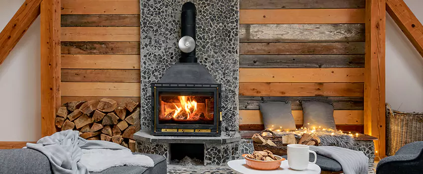 Thelin Hearth Products Direct Vent Gas Stove Fireplace Inspection in Haverhill, Massachusetts